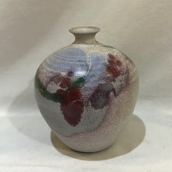 Cooper Mays North Carolina Pottery Bud Vase 4.75" Signed - Picture 4 of 10